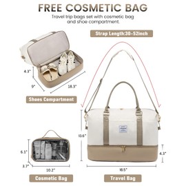 LOVEVOOK Travel Bag Weekender Bags for Women, Carry on Overnight Bag with Shoe Compartment,Duffle Bag with Laptop Pocket,Hospital Bag for Labor Delivery,Gym Tote Bag with Toiletry Bag