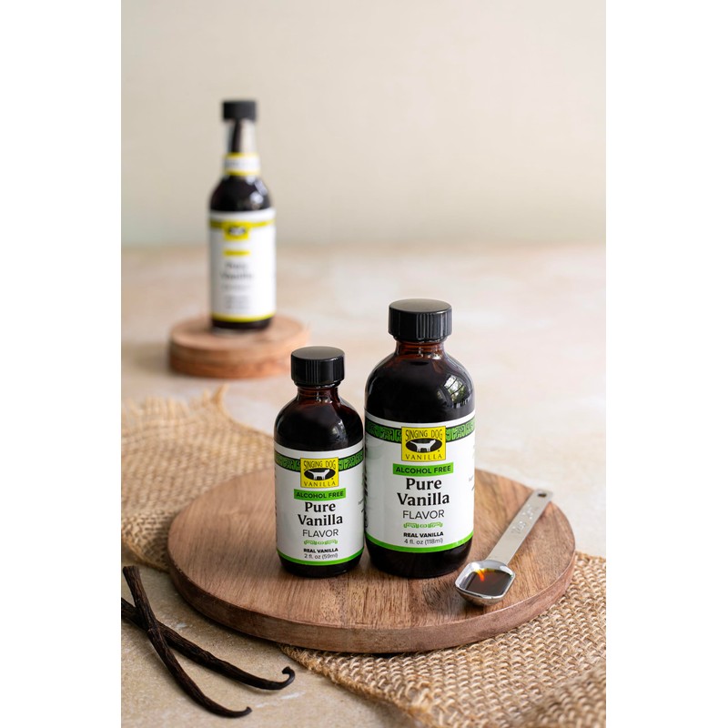 Singing Dog Vanilla, Pure Vanilla Flavor, Alcohol Free, Farm Grown