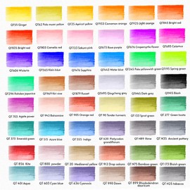 TOSHARE Watercolor Pens Set, 48-Color Dual Tip Professional Watercolor Markers for Adults, Water-Based Art Markers with 1 Aquapen, 2 Colorless Blenders, 1 Black Marker, and 12-Page Pad, Art Supply