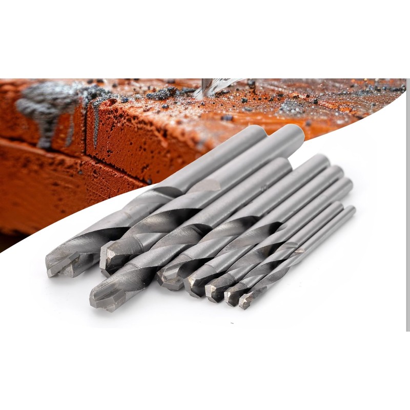 Unxuey 13pcs Cemented Carbide Drill Bits, 3-15mm, Spiral Flute, Ideal
