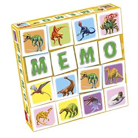 Tactic 55802 Match Memo Board Family Easy to Play Childrens Well Made Pairs Dinosaur Fun Memory Game for Kids Ages 3+, Multi