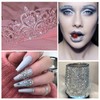 1440Pcs White Crystal Rhinestones,Glass Flatback Gems Small for Nail Face