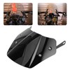 Universal Motorcycle Windshield Wind Deflector Screen W/Mounting Bracket for 5‑7inBlack