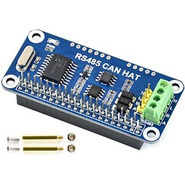 RS485 CAN HAT for Raspberry Pi 4B/3B+/3B/2B/B+/A+/Zero/Zero W/WH,Allow Long-Distance Communication via RS485/CAN Function Onboard CAN Controller MCP2515 via SPI Interface Transceiver SN65HVD230