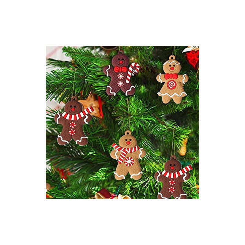 HERZWILD Christmas Gingerbread Ornaments Ginger Man Christmas Tree Hanging Ornaments