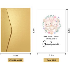 Obbyidk Cute Grandparents To Be Card - Funny Baby Shower Congratulation Card for New Grandparents
