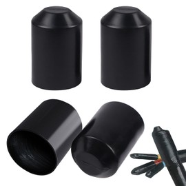 Heat Shrink Tube Heat Shrink Caps 110 mm Warm Shrink End Cap Waterproof Insulation Protection for Cable End Pack of 4 (80 mm)