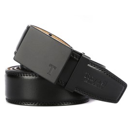 Tonywell Men's Leather Ratchet Dress Belt with Automatic Buckle