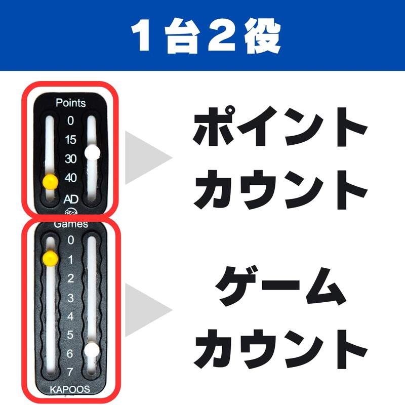 KAPOOS Score Counter, Tennis Score Count, Scorekeeper, Scoreboard, Point Count,