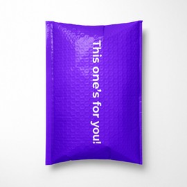 Rollo Bubble Mailers 7.25x12 Inches - Purple Padded Envelopes (25 Pack) - Self Seal Mailing Bags for Shipping Packages - Small Business Mail Supplies - Waterproof 7.25 x 12 Bubble Mailer with Message