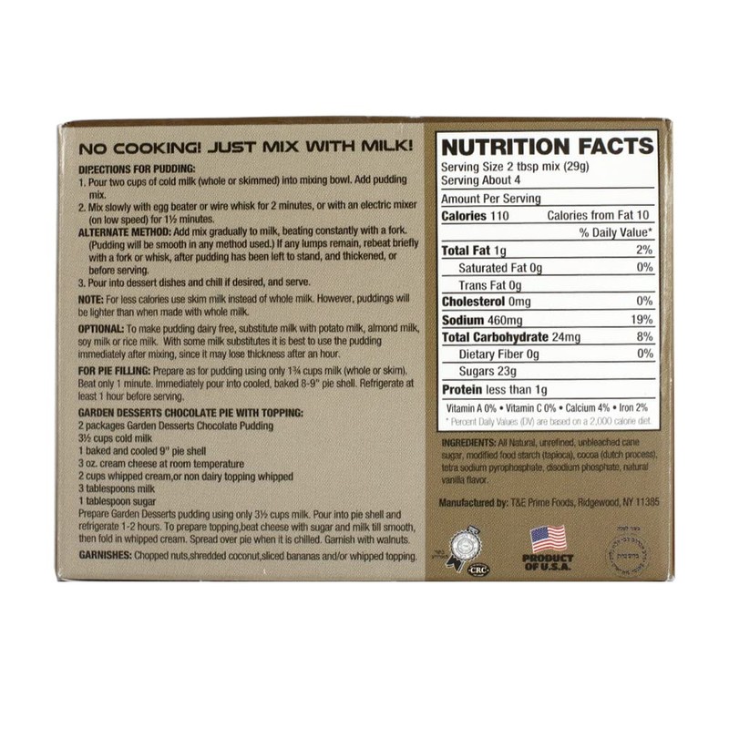 Instant Chocolate Pudding Mix - All Natural Chocolate Pudding Mix