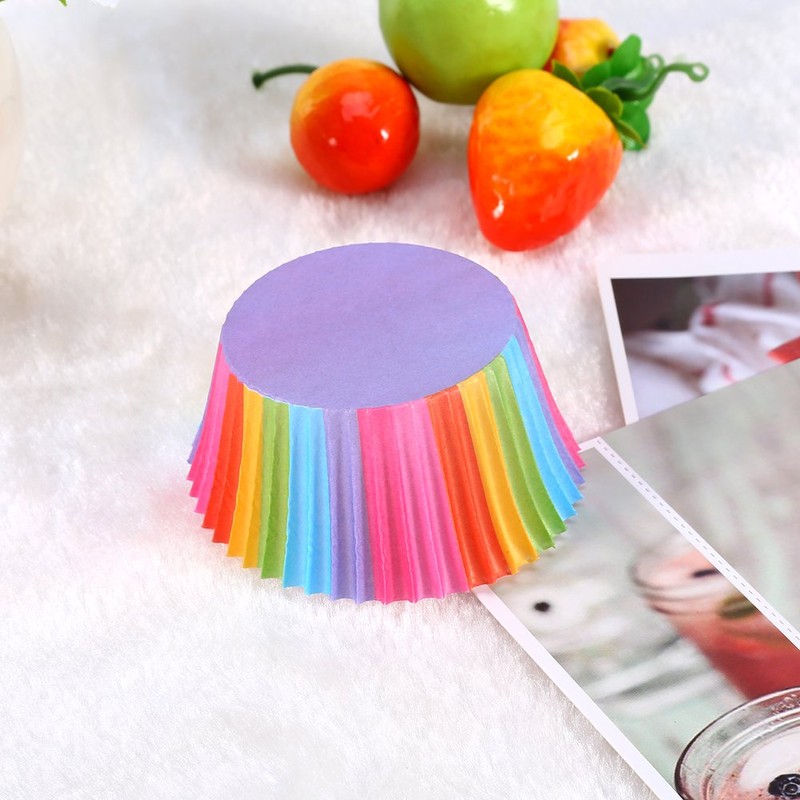 100 Piezas Capacillos para Cupcakes, Antiadherente Moldes de Papel para