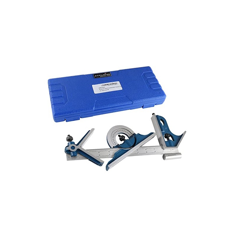 Accusize - 12" 4R Juego de 4 Escuadras Combinadas, #0000-8101