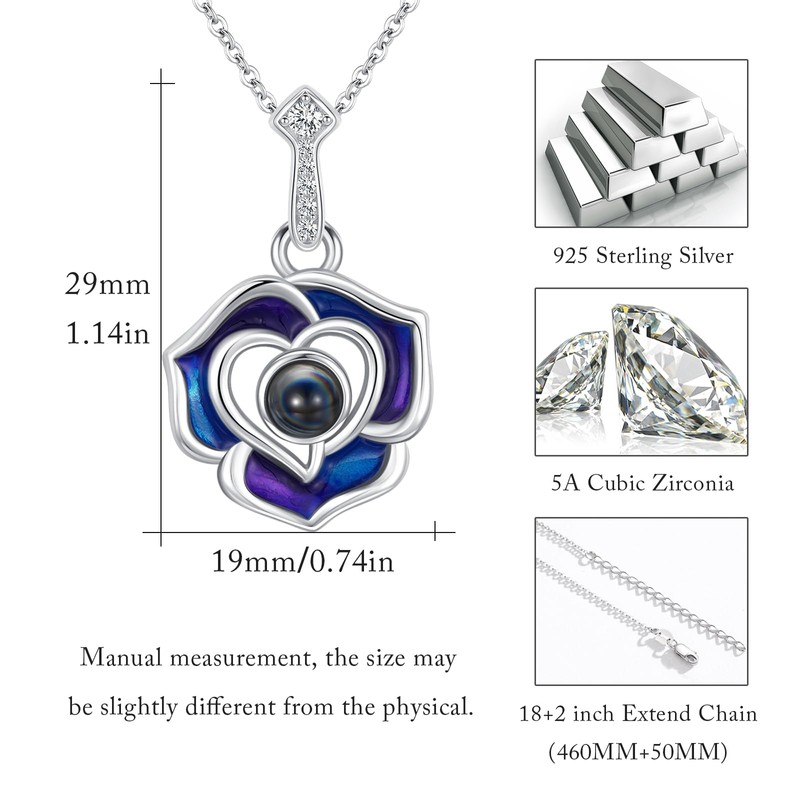 CUOKA MIRACLE I Love You 100 Languages Necklace, 925 Sterling