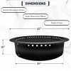 FEBTECH Smokeless Firepit Ring 45" OD & 39" ID for
