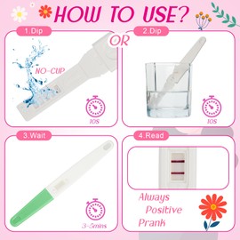 Skylety 3 Pack Fake Pregnancy Test Prank Kit - April Fools' Day Realistic Positive Result Joke Sticks Prank Fake Early Result Pregnancy Test for Hilarious Gags and Practical Jokes(Green)