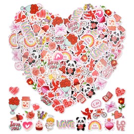 Qumenan 360 Pieces Valentines Foam Stickers Self-dhesive Heart Stickers for Arts Crafts Laptops Party Favors Decoration Home Cards DIY Supplies