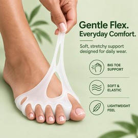Rantherm Hyggear Toe Separators for Women - 2 Pairs Silicone High-Elasticity Bunion & Hammer Corrector for Overlapping Toes