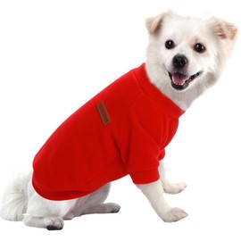HuaLiSiJi Dog Sweater Large Dog Fleece Sweater Chihuahua Sweater Dog Sweatshirts,Fabric is Quite Comfortable,Soft and Warm for The Animal and Easy to Wear (Red, XXX-Large)