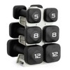Tone Fitness 50 LB Neoprene Dumbbell Set with Storage Rack