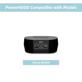 PowerHOOD 12V AC/DC Adapter Compatible with iHome iBTW38 Digital Alarm Clock with USB and Qi Wireless Charging 12VDC DC12V 12 Volt 12 Volts Switching Power Supply Cord Battery Charger Cable PSU