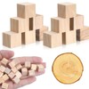 100 Pcs Solid Wooden Blocks, Wood Cubes for Crafts and
