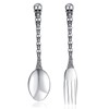 Skull Motif Serving Spoon Fork Set, Premium Stainless Steel Fork