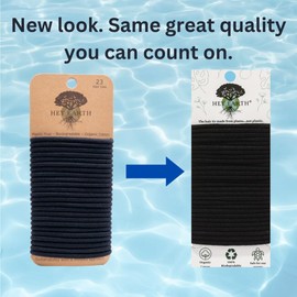 Hey Earth® - Biodegradable + Plastic Free + Organic Cotton Hair Ties for Men, Women, and Children - Sustainable Eco-Friendly for ALL Hair Types - Gentle with No Slipping or Snagging