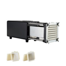 VEVOR Electric French Fry Cutter, Potato Slicer with 1/2-Inch and 3/8-Inch Stainless Steel Blades, Potato Cutter Chopper w/Anti-slip Feet, Great for Potato, French Fries, Cucumber, Vegetables, Carrot