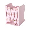 Creative Adjustable Bookshelf Bookends Pink Metal Office Non-slip Magazine File