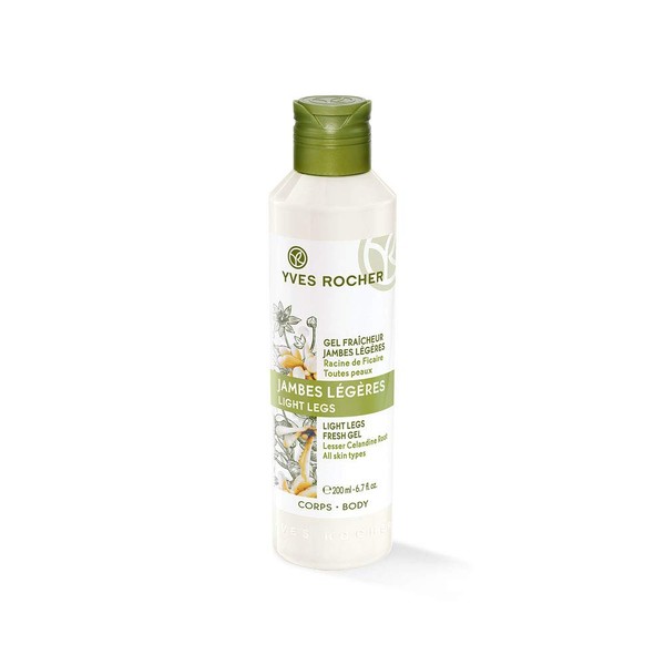Yves Rocher Plant Care Body Fresh Gel Light Legs 200 ml Refreshing & Cooling Gel with Fig Root for Expanded Legs