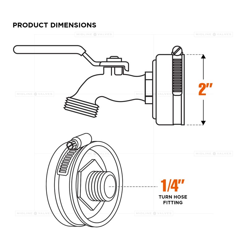 Midline Valve XUD2 Sillcock Hose Ball Valve with Lever HANDLE