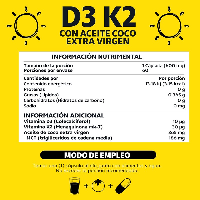 Beyond Vitamins Vitamin D3 + K2 with Extra Virgin MCT