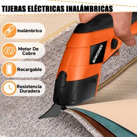 Tijeras Eléctricas Inalámbricas - Cortador De Tela Portátil Para Cortar Cartón, Caja De Material Cuero, Tijeras De Papel - Con Carga, Cabezal De Corte De Repuesto