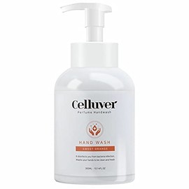 Celluver Foaming Hand Wash, Orange Scent, Plant-Derived Beauty Ingredients, Weak Acid, Moisturizing, Foam, Hand Soap