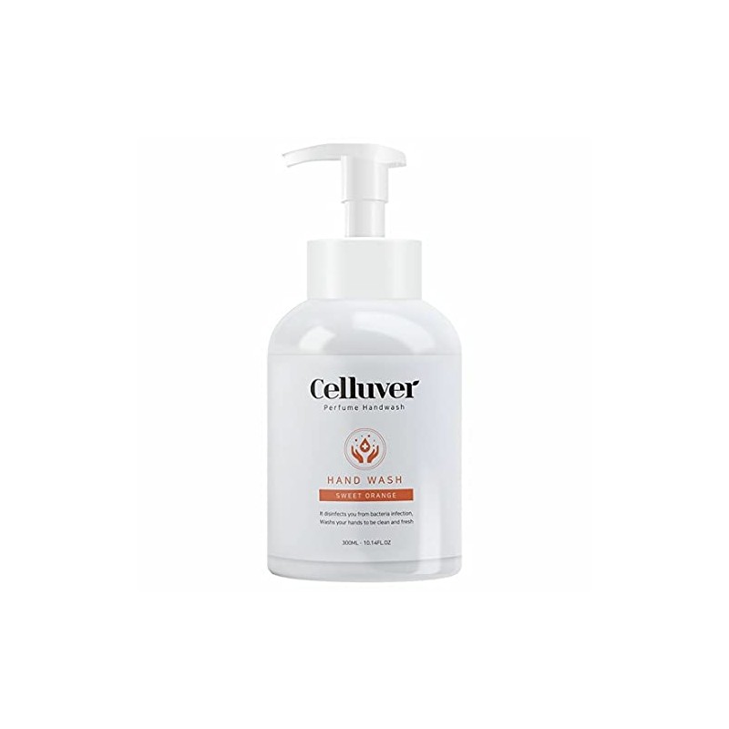 Celluver Foaming Hand Wash, Orange Scent, Plant-Derived Beauty Ingredients, Weak