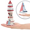 com-four® 2-Piece Maritime Decoration Set - Decorative Wooden Sailing Ship