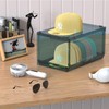 SCAVATA 2 Pack Large Hat Organizer Box, Stackable Clear Baseball