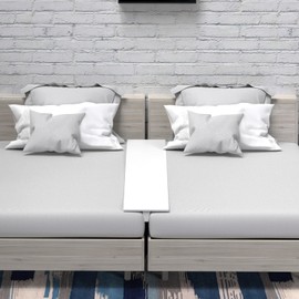 Bed Bridge Twin to King Converter |Two Twin mattresses Connector| Split King Gap Filler for Adjustable Bed| Non-Slip | Washable Cover (80"X10")