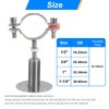 Kodilin 4PCS 304 Stainless Steel Wall Mount Ceiling Mount Pipe