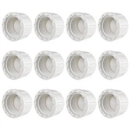12PCS 1/2" PVC Sprinkler Cap, End Female Thread Pipe Plug Adapter for Irrigation, DIY Projects,Sprinkler Head Cap, Water Line, Plumbing Repair, Compatible with Rainbird Systems