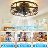 Depuley Flush Mount Ceiling Fan: 20" Caged Ceiling Fans with
