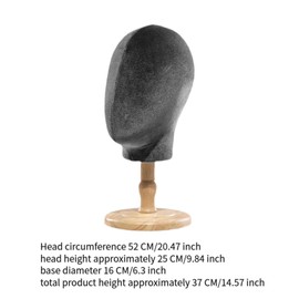 Harilla Mannequin Head Mannequin Head Model Multiuse Professional Display Styling Hat Display Rack Wig Display Model Head for Headband Wood