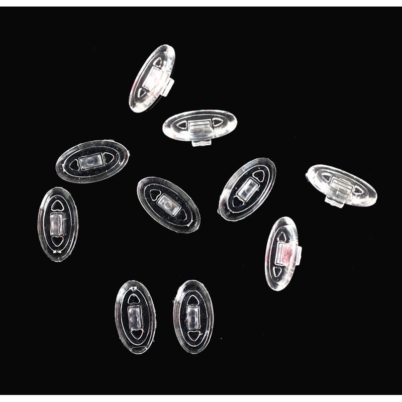 HeCheng Clear Rubber Silicon Clip On Type Nose Pads Pieces