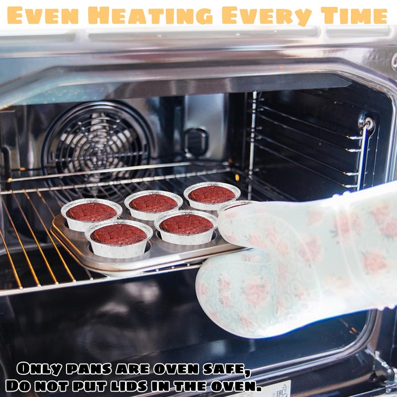 CYEAH 200 Pack Aluminum Cups with Lids, 3.4 oz Mini