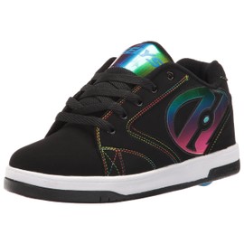 Heelys boys Propel 2.0 Sneaker, Black Black Red, Black (Black / Rainbow Foil), 4 M US
