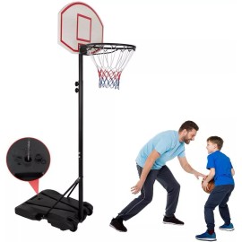 SEGAWE Height Adjustable Youth Kid Portable Basketball Hoop System w/ Wheels Backboard