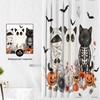 Lindameler Funny Halloween Shower Curtain Spooky Ghost Black Cat Shower