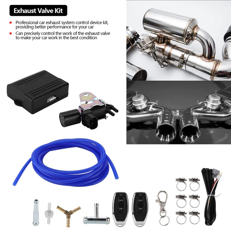 Aramox Remote Exhaust Valve Controller, Exhaust Cutout Valve Controller Kit