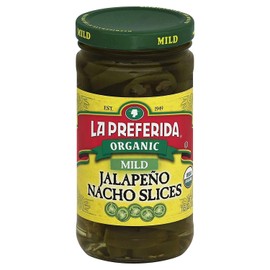 La Preferida Organic Mid Jalapeño Nacho Slices (Same Great Flavor, No Heat) Seedless Pickled Peppers – USDA Certified, No Added Sugar. Use on Tacos, Salads & Bowls, 11.5 oz. (Pack of 2)
